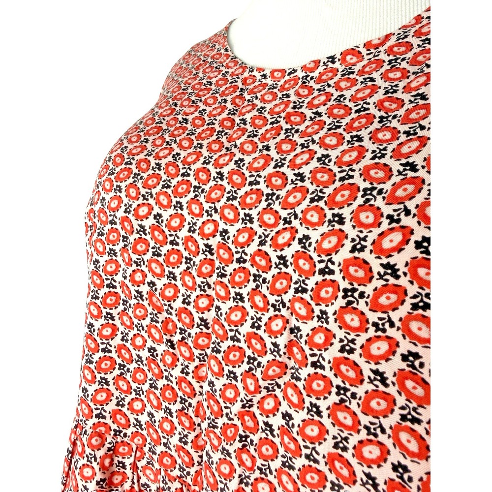 Ditsy Floral Cottagecore Peasant Babydoll Dress Women S 4 6 Short Shift Coastal - Picture 3 of 6